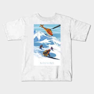 RETRO HELISKI REVELSTOKE SKI POSTER Kids T-Shirt